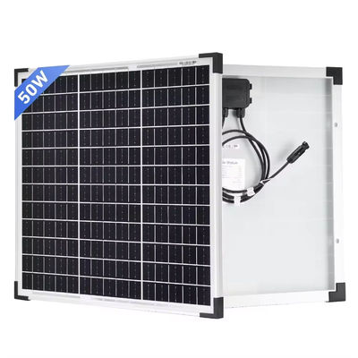 Un buen precio. Kit de carga de módulos fotovoltaicos de 50W PERC de alto rendimiento Silver Power Mono Panel Solar Batería para campamento RV Caravana Solar en línea