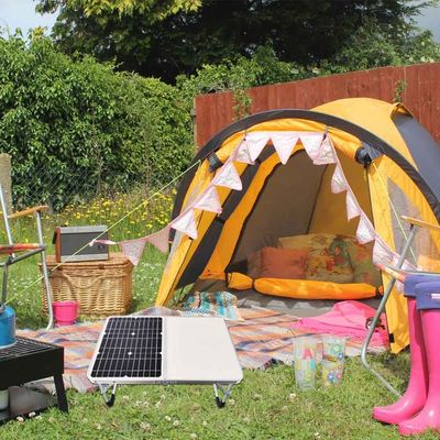 Un buen precio. Panel solar portátil plegable 18w Monocristalino PV Panel de mesa solar para acampar Sistema de energía de picnic fuera de la red en línea