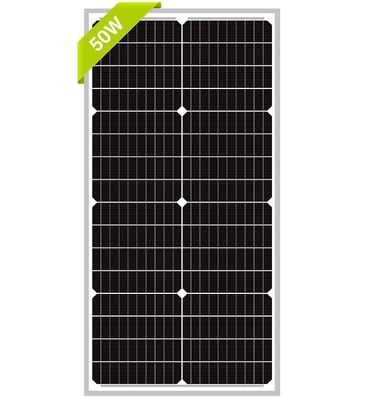Panel solar monocristalino de 50W 12V para la carga sostenible de la batería de RV Camper SUV