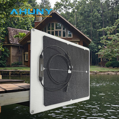Un buen precio. 50W 22V ETFE Black Panel Solar Flexible ️ Célula solar PERC monocristalina semi-flexible de peso ligero y delgado para mar, RV, barco, camping, tienda de campaña, carga de baterías en línea