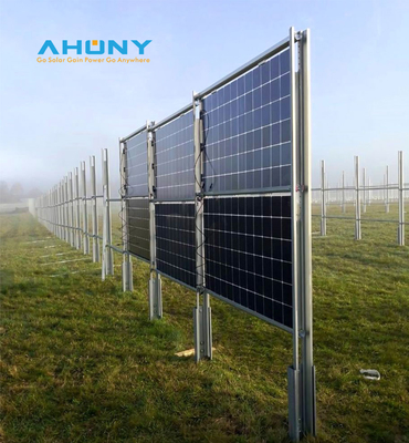 Un buen precio. Kit de panel de cerca solar bifacial vertical para jardín de jardín de riego estanque de ganado de aves de corral generación de energía fuera de la red en línea